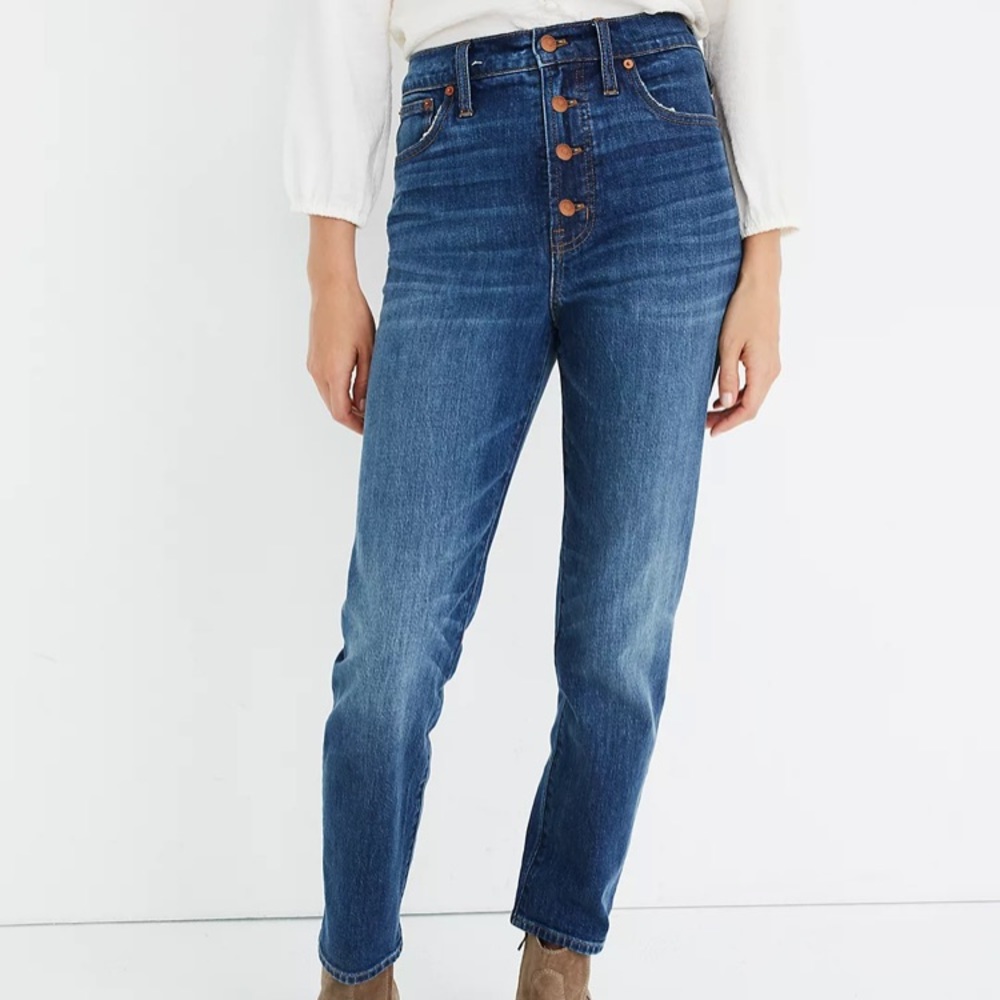 Madewell The Perfect Vintage Jean in Barnsdale Wash: Button-Front Edition
